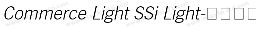 Commerce Light SSi Light字体转换
